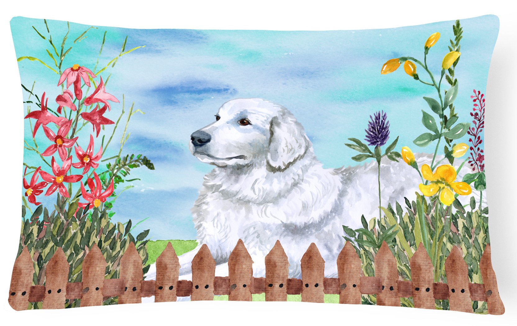 Maremma Sheepdog Spring Canvas Fabric Decorative Pillow CK1237PW1216 by Caroline's Treasures