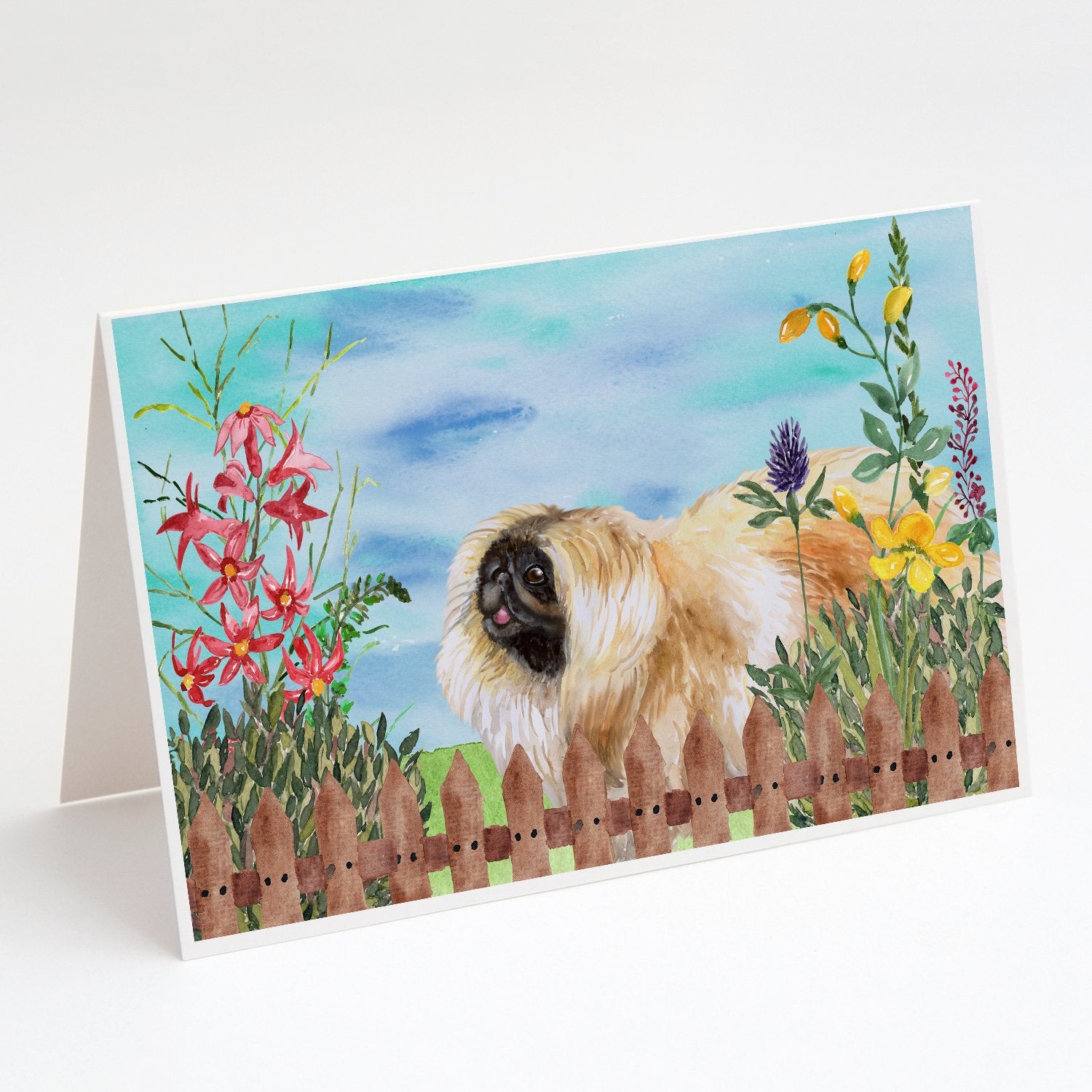 Buy this Pekingese Spring Greeting Cards and Envelopes Pack of 8