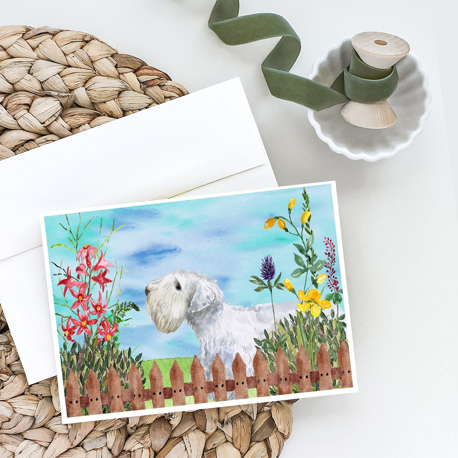 Sealyham Terrier Spring Greeting Cards and Envelopes Pack of 8 - the-store.com