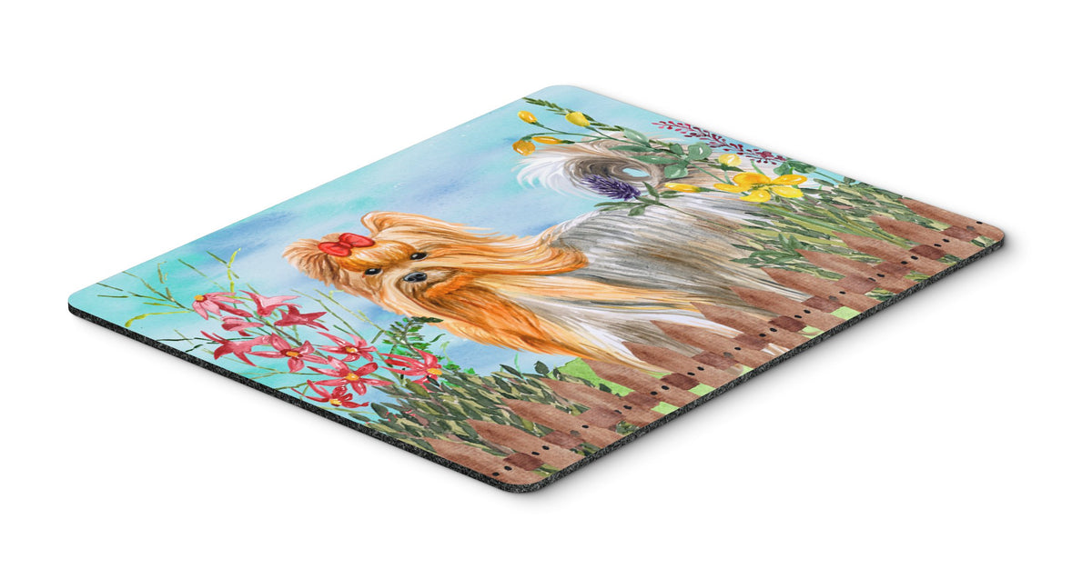 Yorkshire Terrier Spring Mouse Pad, Hot Pad or Trivet CK1247MP by Caroline&#39;s Treasures