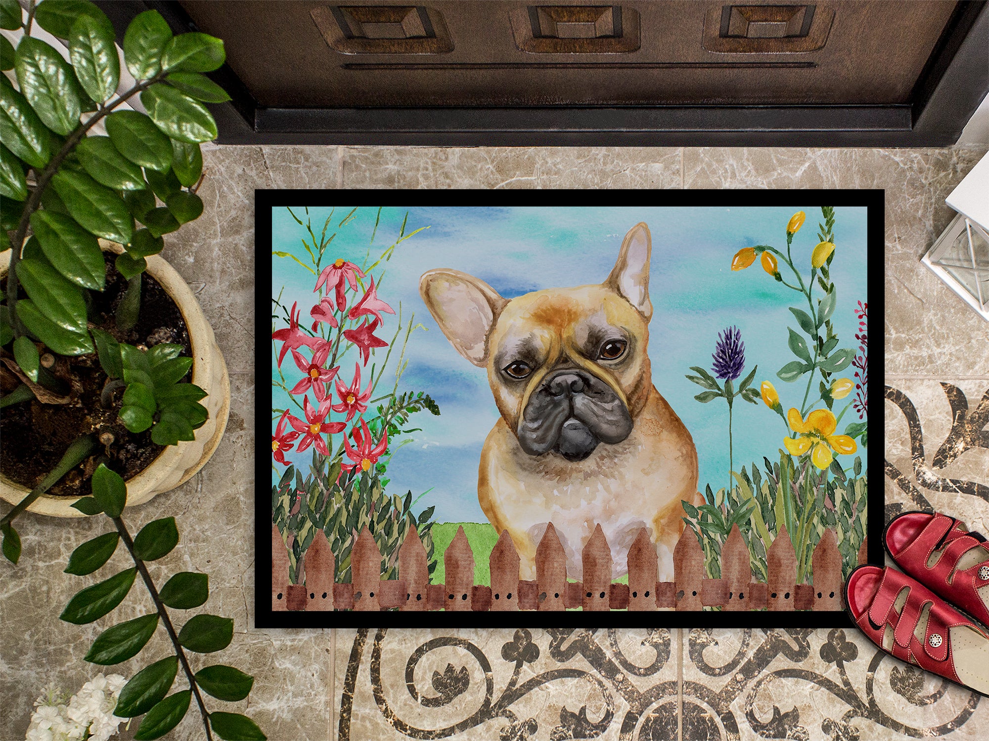 French Bulldog Spring Indoor or Outdoor Mat 18x27 CK1250MAT - the-store.com
