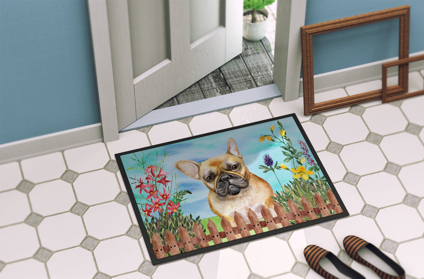 French Bulldog Spring Indoor or Outdoor Mat 18x27 CK1250MAT - the-store.com