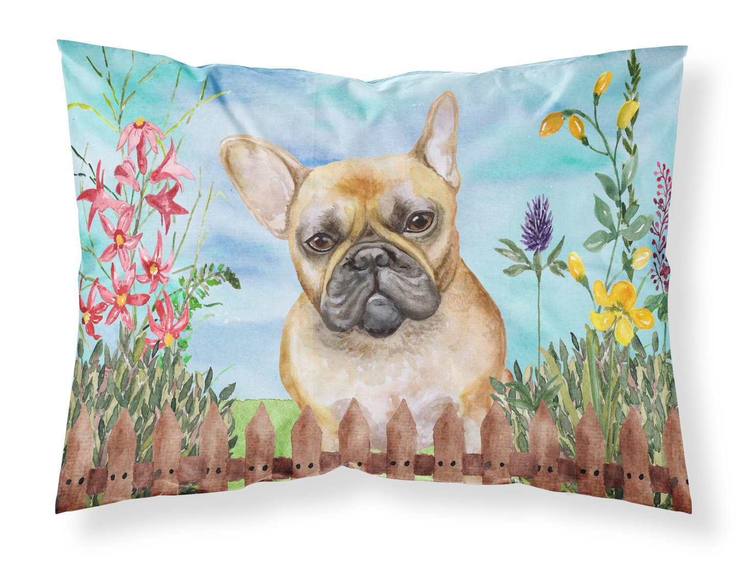 French Bulldog Spring Fabric Standard Pillowcase CK1250PILLOWCASE by Caroline's Treasures