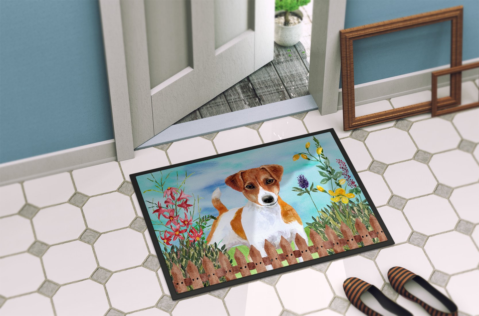 Jack Russell Terrier Spring Indoor or Outdoor Mat 24x36 CK1251JMAT by Caroline's Treasures