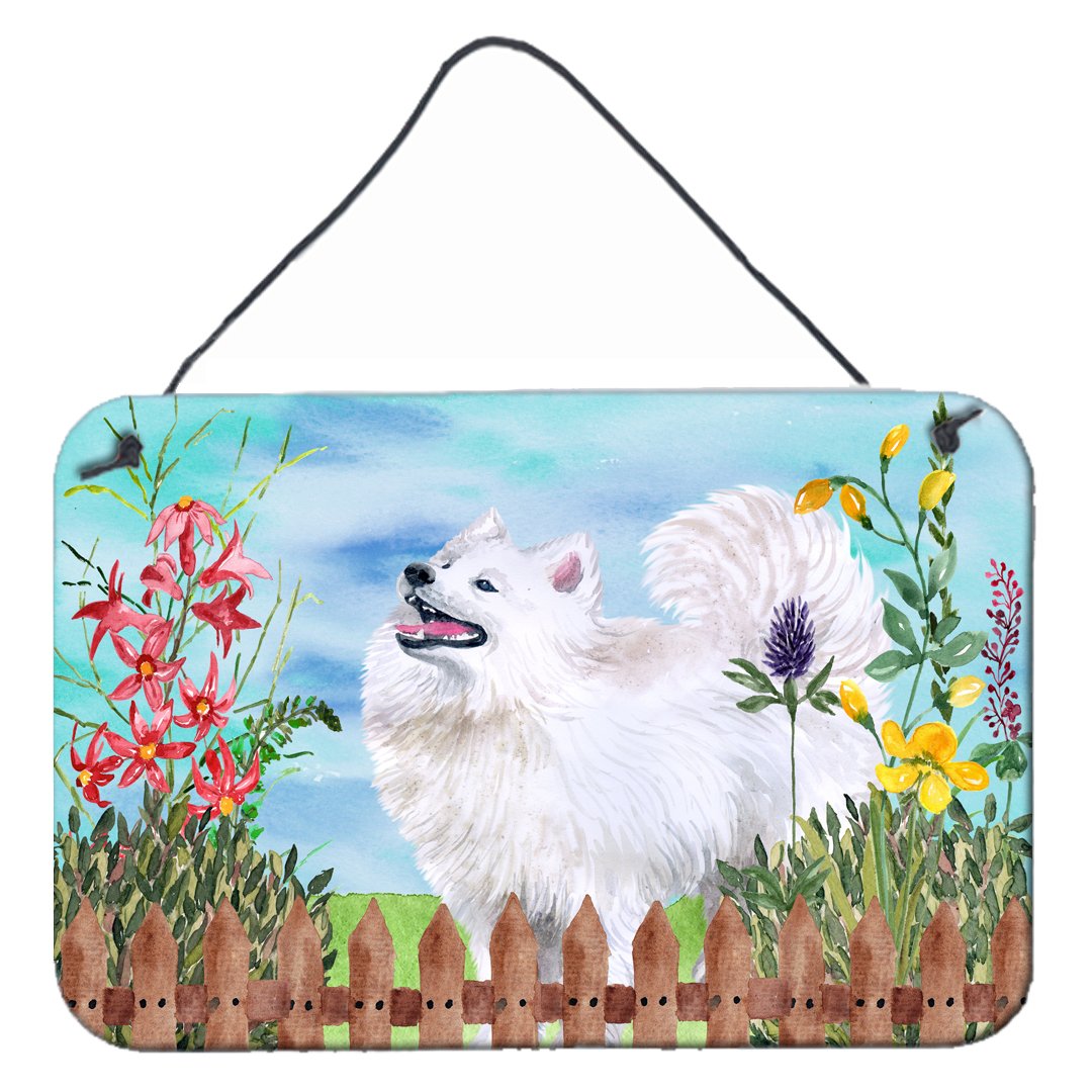 Samoyed Spring Wall or Door Hanging Prints CK1253DS812 by Caroline&#39;s Treasures