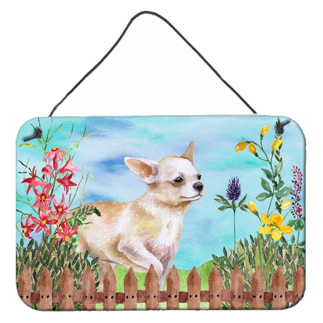 Chihuahua Leg up Spring Wall or Door Hanging Prints CK1259DS812 by Caroline&#39;s Treasures