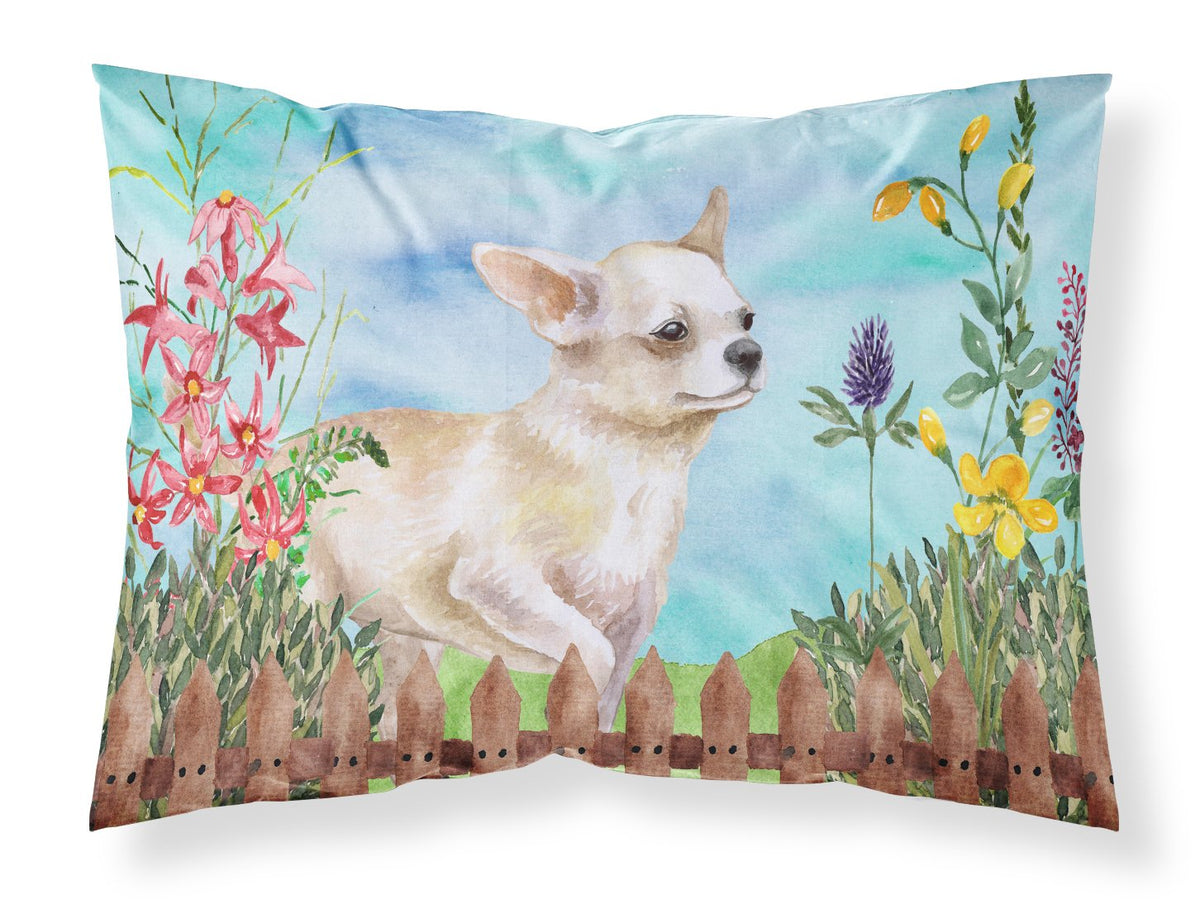 Chihuahua Leg up Spring Fabric Standard Pillowcase CK1259PILLOWCASE by Caroline&#39;s Treasures