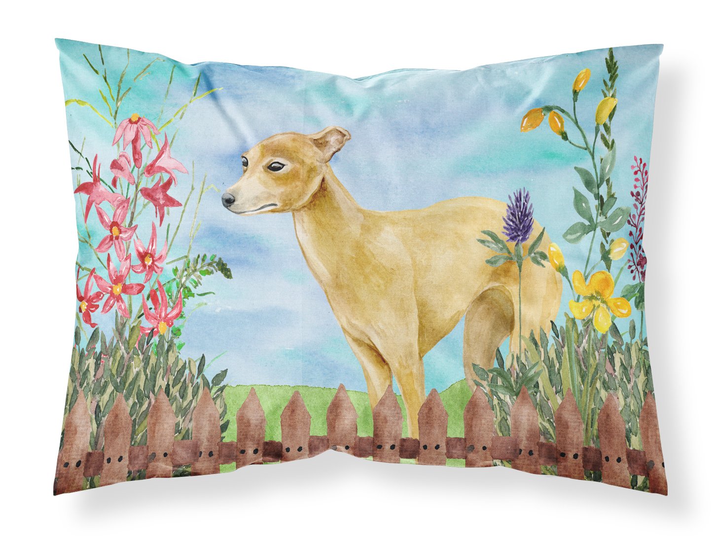 Italian Greyhound Spring Fabric Standard Pillowcase CK1260PILLOWCASE by Caroline's Treasures