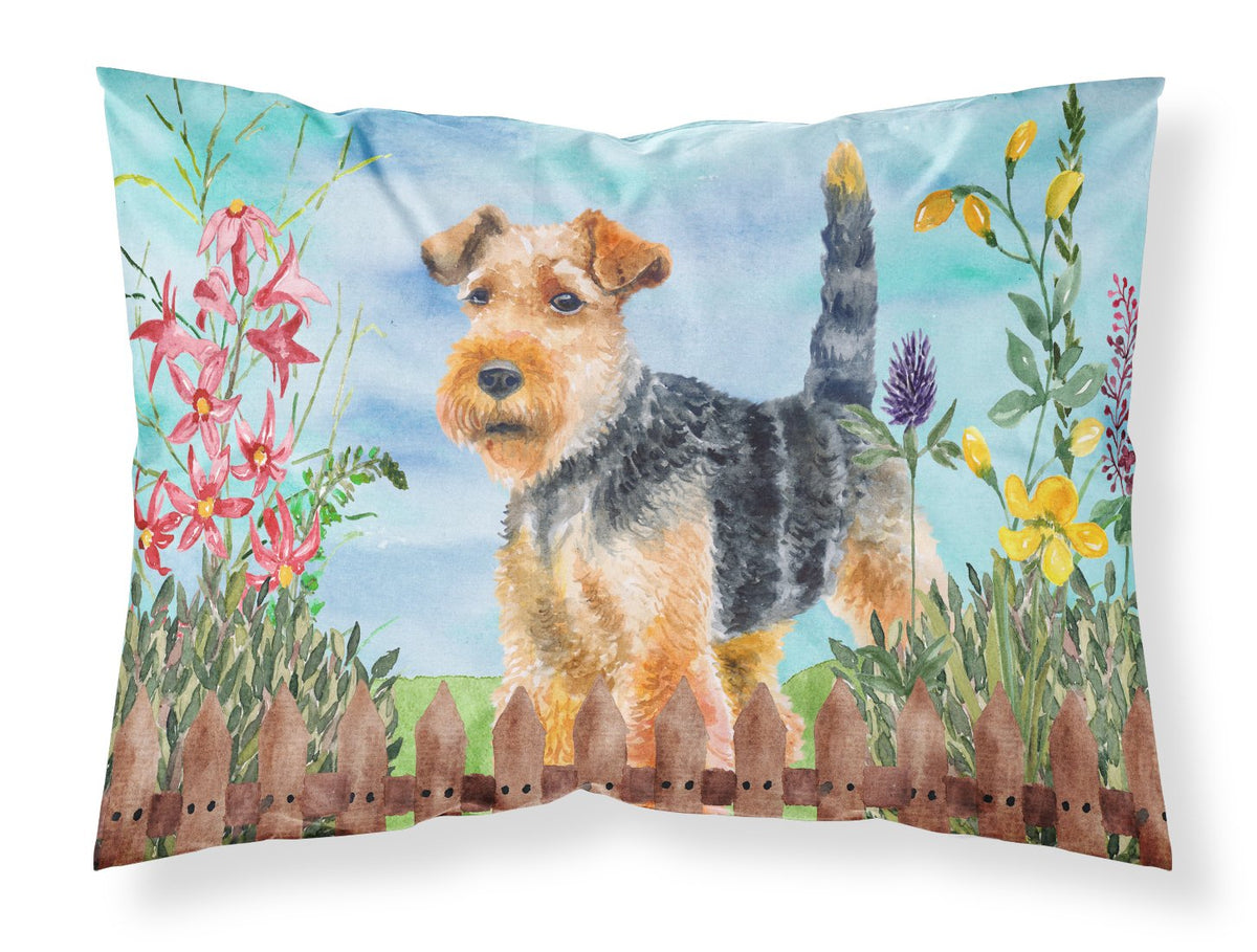 Welsh Terrier Spring Fabric Standard Pillowcase CK1262PILLOWCASE by Caroline&#39;s Treasures