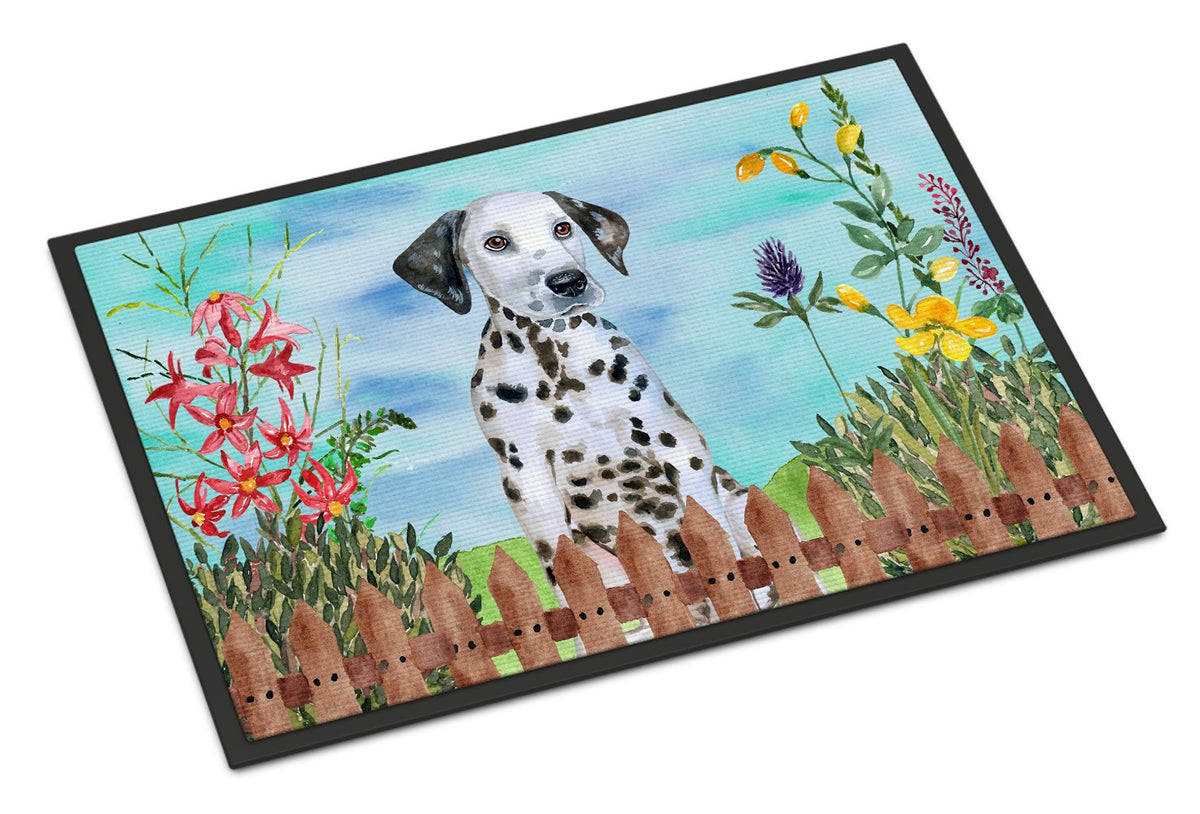 Dalmatian Puppy Spring Indoor or Outdoor Mat 24x36 CK1270JMAT by Caroline&#39;s Treasures