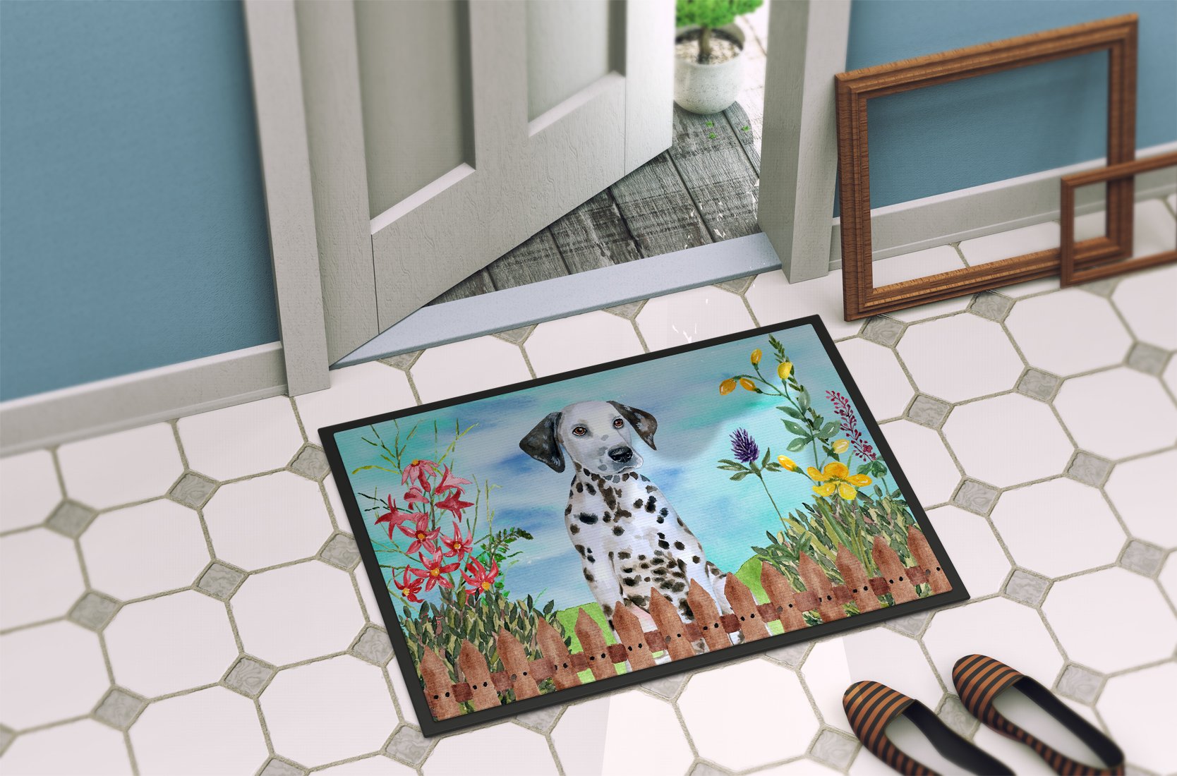 Dalmatian Puppy Spring Indoor or Outdoor Mat 24x36 CK1270JMAT by Caroline's Treasures