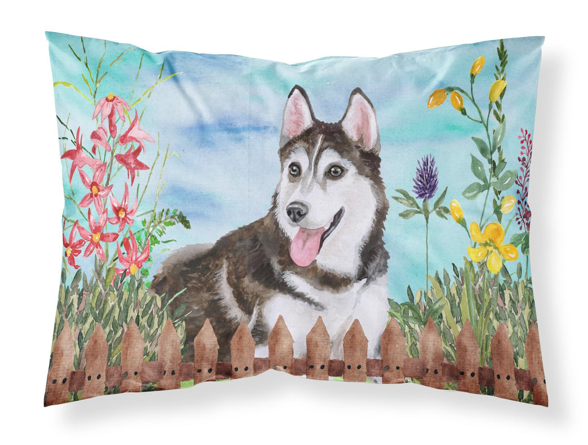 Siberian Husky #2 Spring Fabric Standard Pillowcase CK1274PILLOWCASE by Caroline&#39;s Treasures