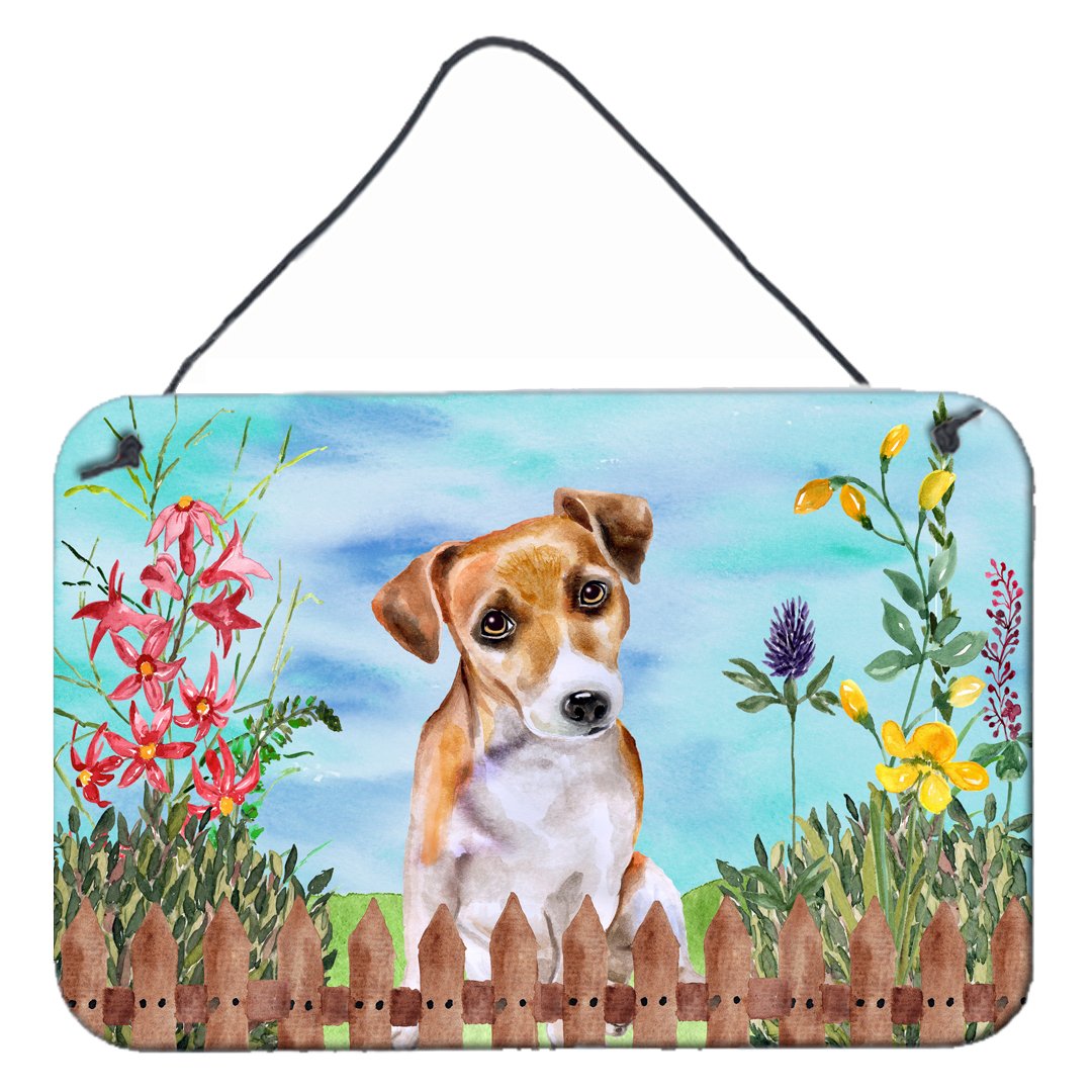 Jack Russell Terrier #2 Spring Wall or Door Hanging Prints CK1275DS812 by Caroline&#39;s Treasures