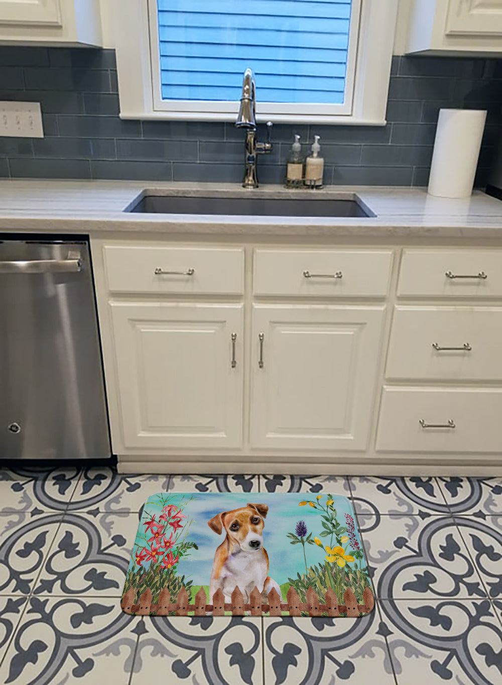 Jack Russell Terrier #2 Spring Machine Washable Memory Foam Mat CK1275RUG - the-store.com
