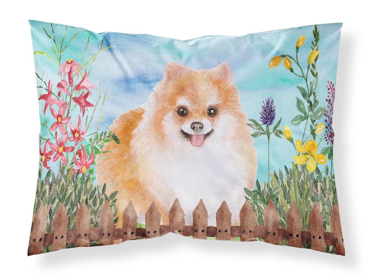 Pomeranian #2 Spring Fabric Standard Pillowcase CK1278PILLOWCASE by Caroline&#39;s Treasures