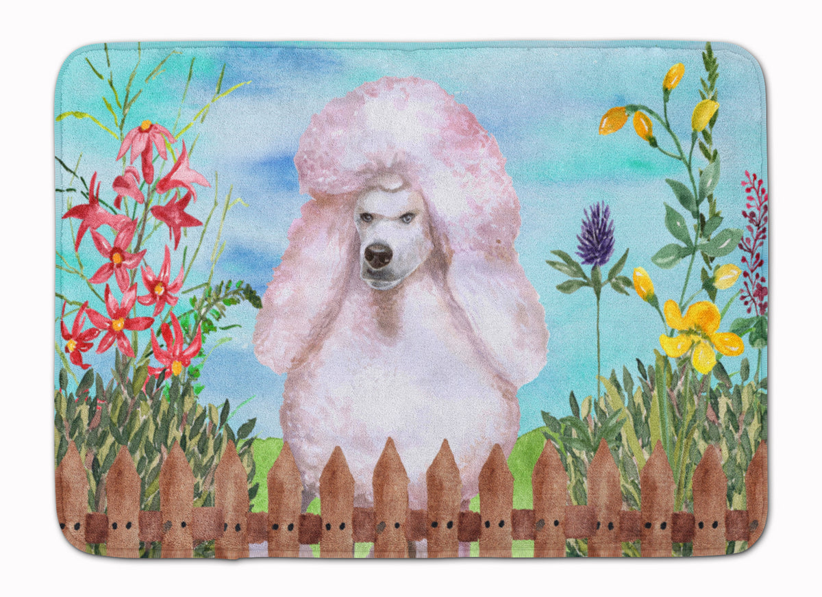 White Standard Poodle Spring Machine Washable Memory Foam Mat CK1279RUG - the-store.com
