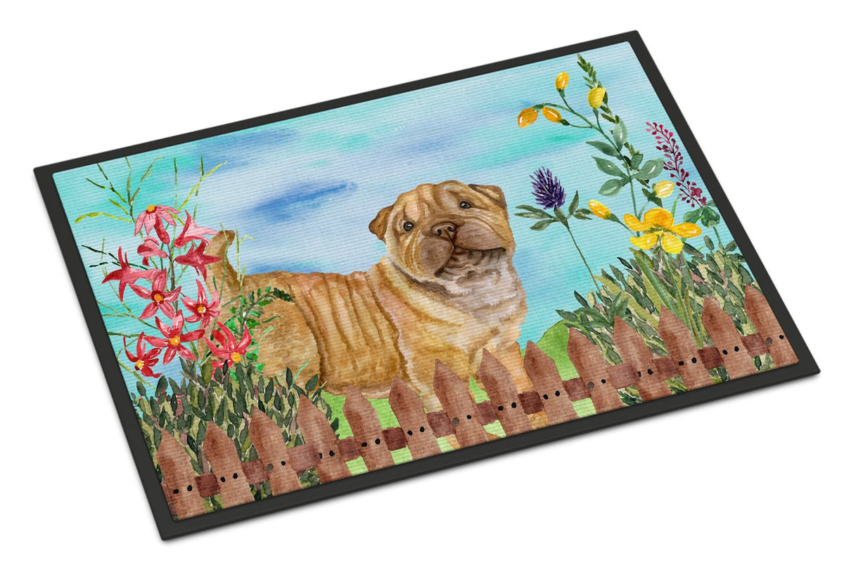 Shar Pei Puppy Spring Indoor or Outdoor Mat 24x36 CK1281JMAT by Caroline&#39;s Treasures