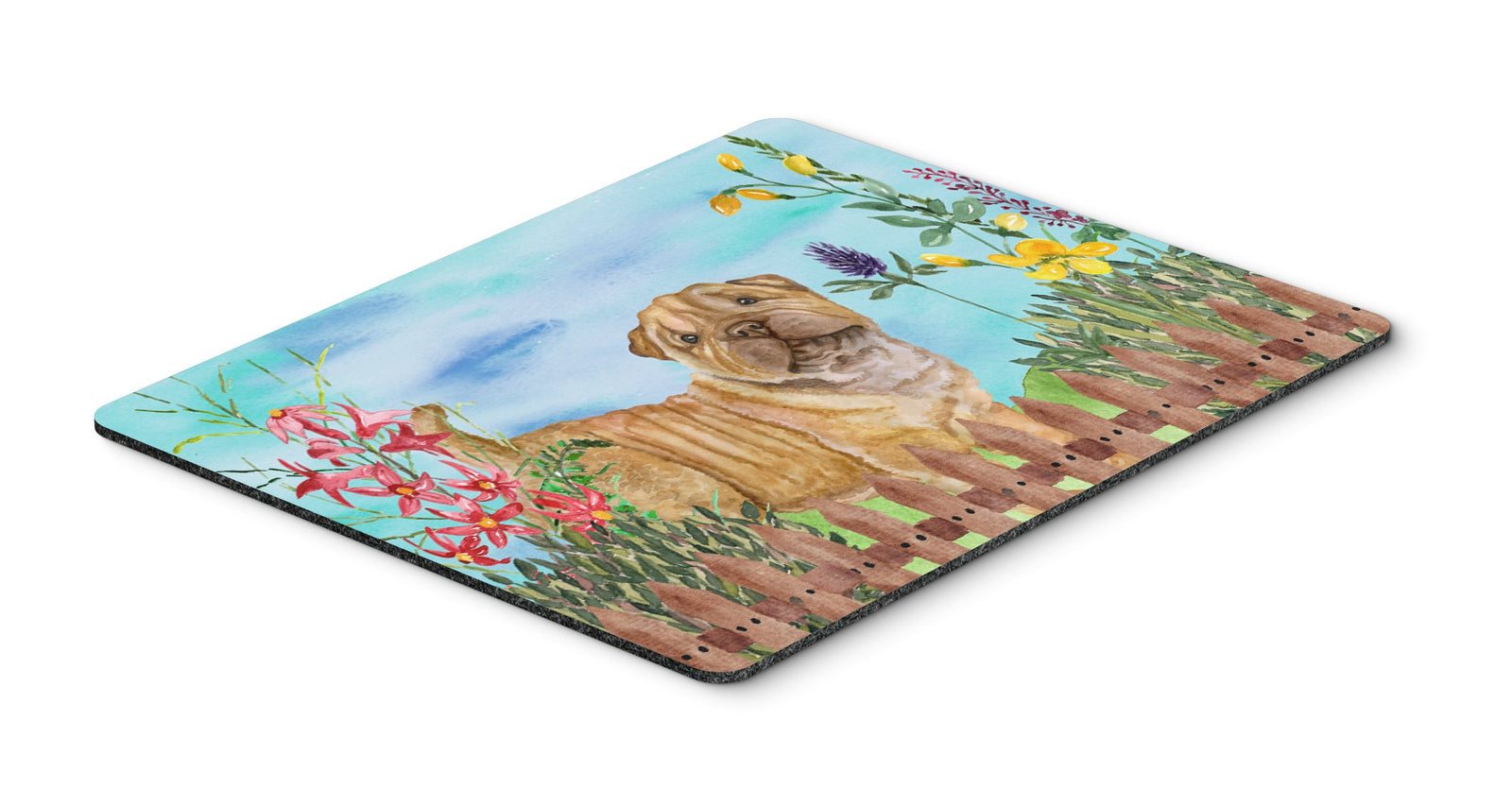 Shar Pei Puppy Spring Mouse Pad, Hot Pad or Trivet CK1281MP by Caroline's Treasures