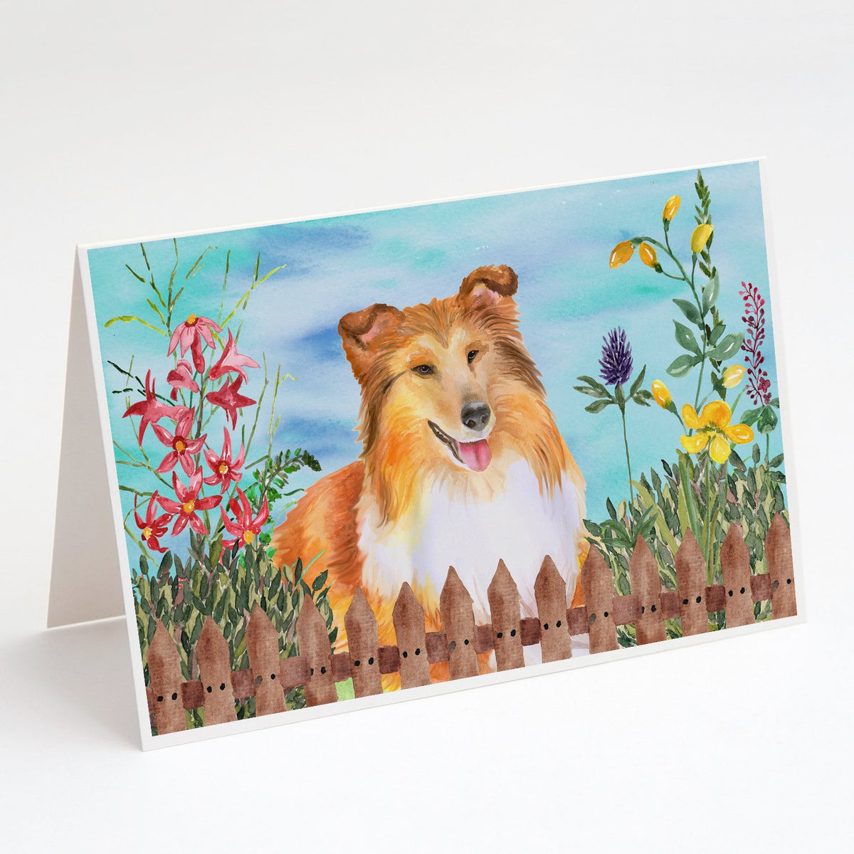 Buy this Sheltie Spring Greeting Cards and Envelopes Pack of 8