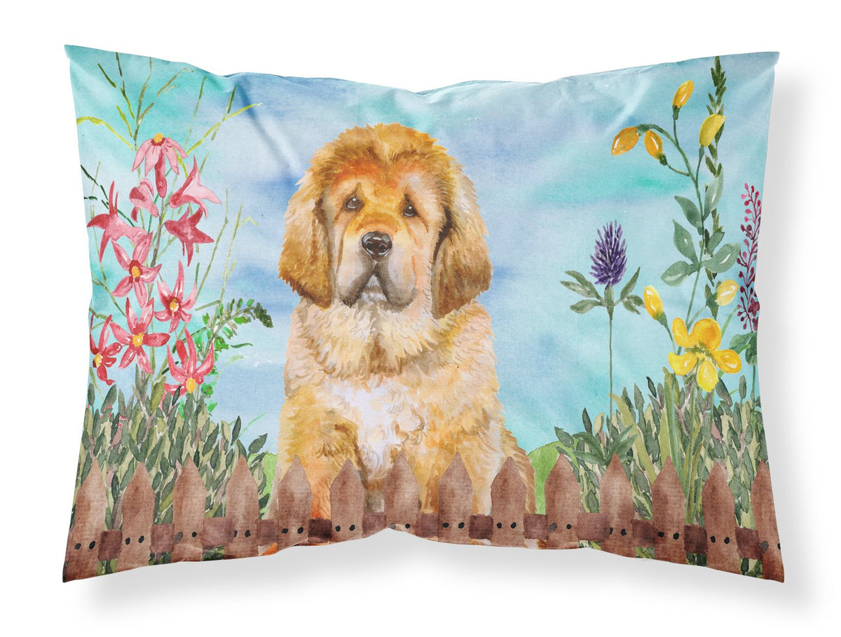 Tibetan Mastiff Spring Fabric Standard Pillowcase CK1283PILLOWCASE by Caroline&#39;s Treasures