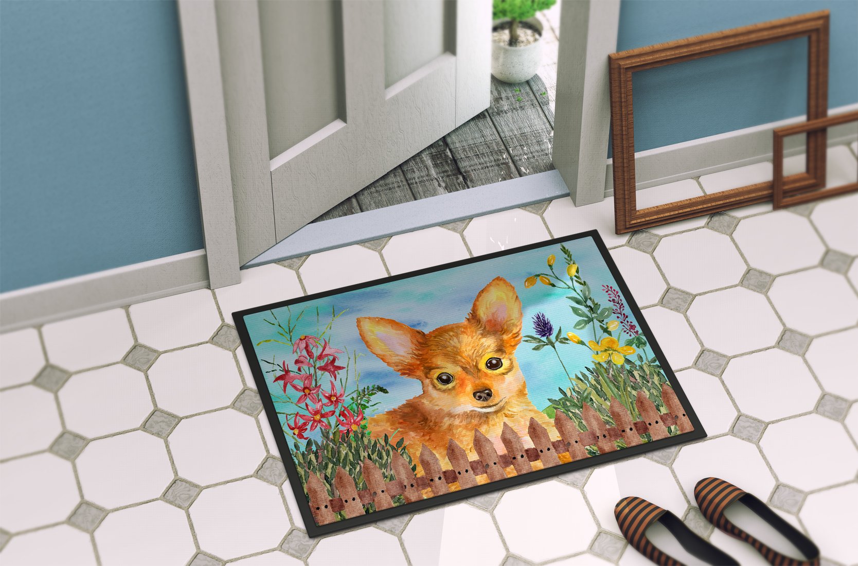 Toy Terrier Spring Indoor or Outdoor Mat 24x36 CK1284JMAT by Caroline's Treasures
