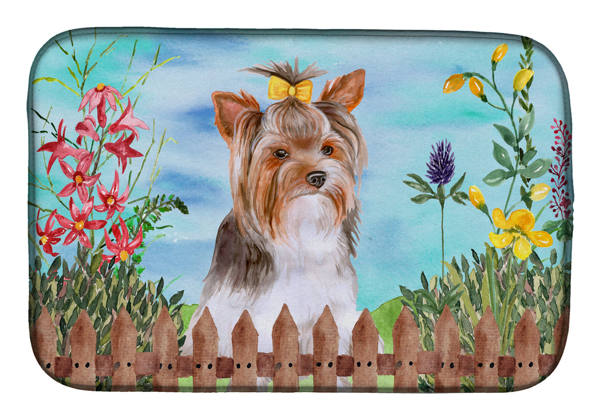 Yorkshire Terrier #2 Spring Dish Drying Mat CK1285DDM  the-store.com.