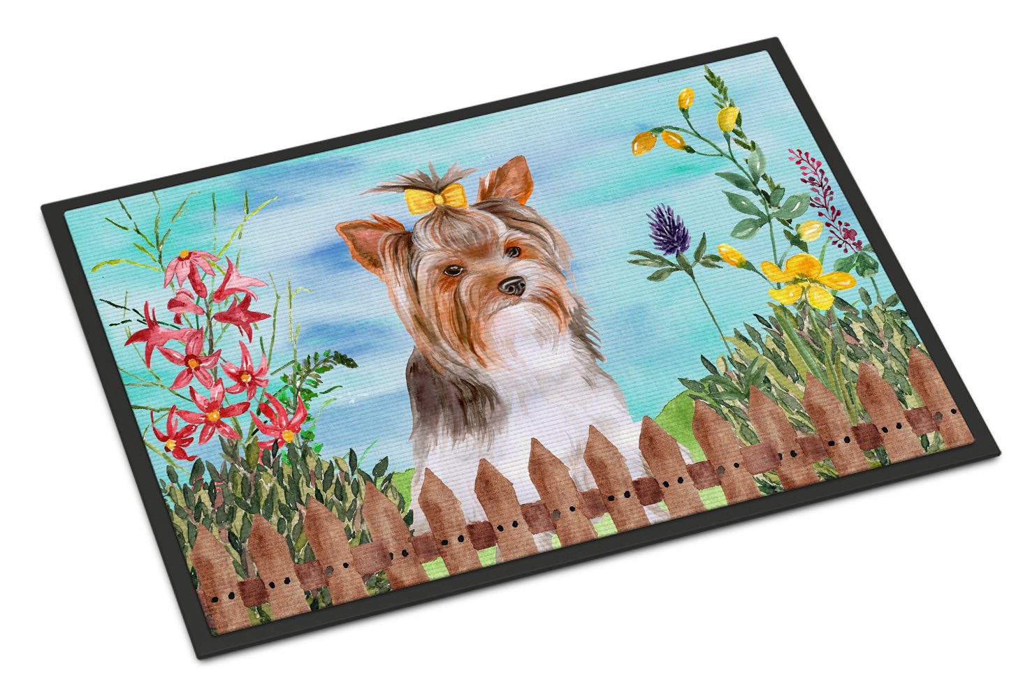 Yorkshire Terrier #2 Spring Indoor or Outdoor Mat 24x36 CK1285JMAT by Caroline's Treasures