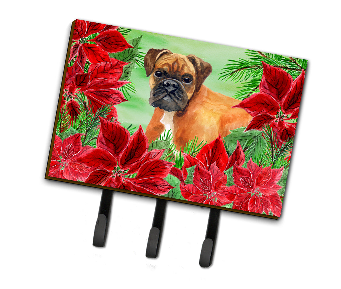 German Boxer Poinsettas Leash or Key Holder CK1289TH68  the-store.com.