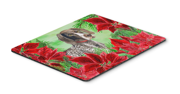 German Shorthaired Pointer Poinsettas Mouse Pad, Hot Pad or Trivet CK1290MP by Caroline's Treasures