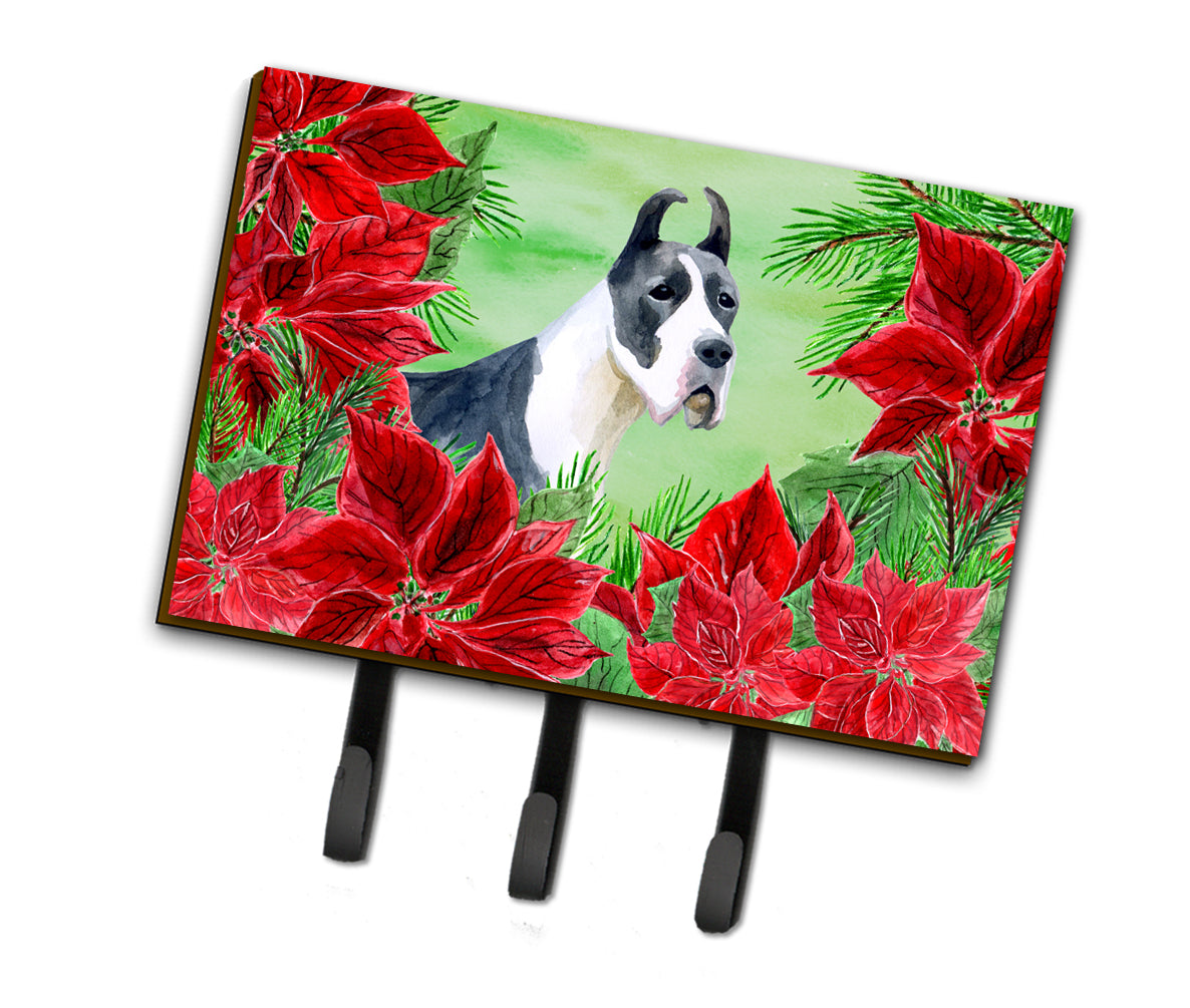 Harlequin Great Dane Poinsettas Leash or Key Holder CK1292TH68  the-store.com.