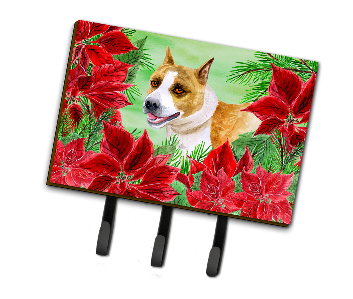 American Staffordshire Poinsettas Leash or Key Holder CK1293TH68  the-store.com.