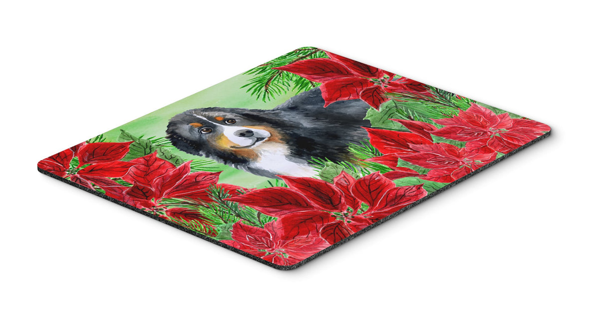 Bernese Mountain Dog Poinsettas Mouse Pad, Hot Pad or Trivet CK1294MP by Caroline&#39;s Treasures