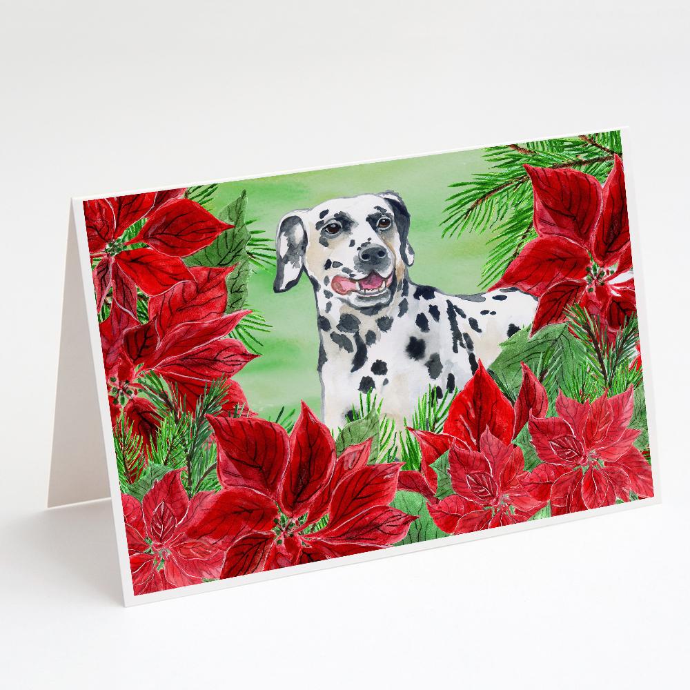 Buy this Dalmatian Poinsettas Greeting Cards and Envelopes Pack of 8