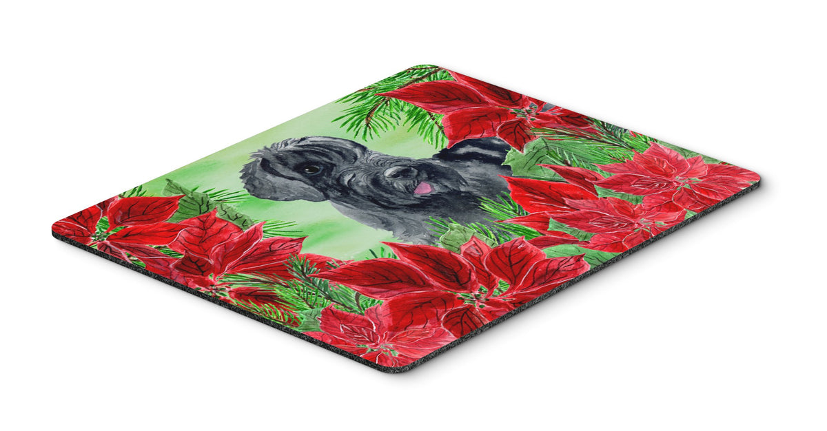 Giant Schnauzer Poinsettas Mouse Pad, Hot Pad or Trivet CK1308MP by Caroline&#39;s Treasures