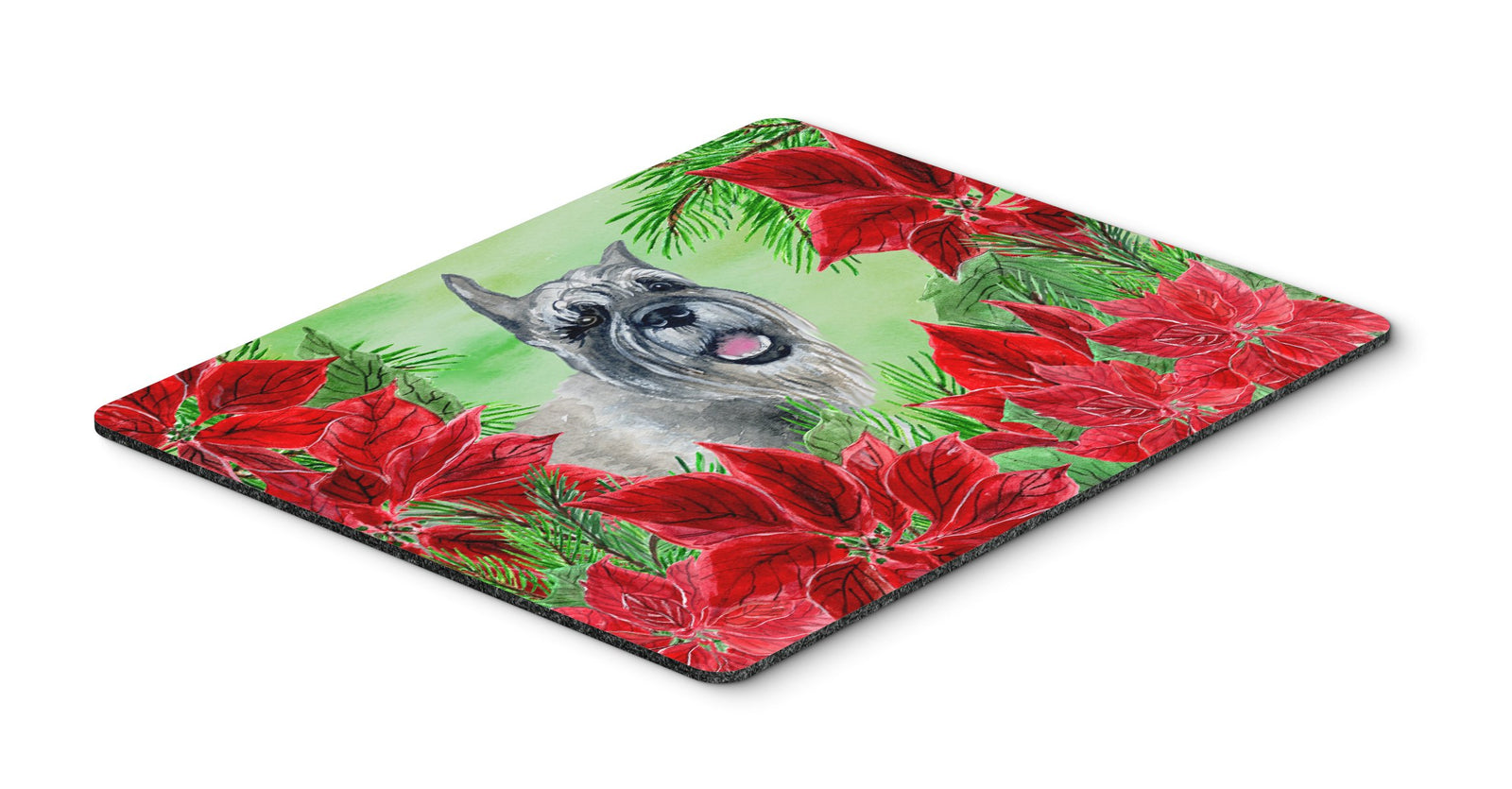 Schnauzer Poinsettas Mouse Pad, Hot Pad or Trivet CK1310MP by Caroline's Treasures