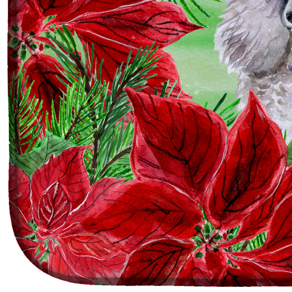 Poodle Poinsettas Dish Drying Mat CK1313DDM  the-store.com.