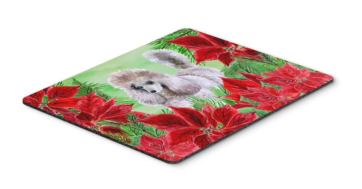 Poodle Poinsettas Mouse Pad, Hot Pad or Trivet CK1313MP by Caroline&#39;s Treasures