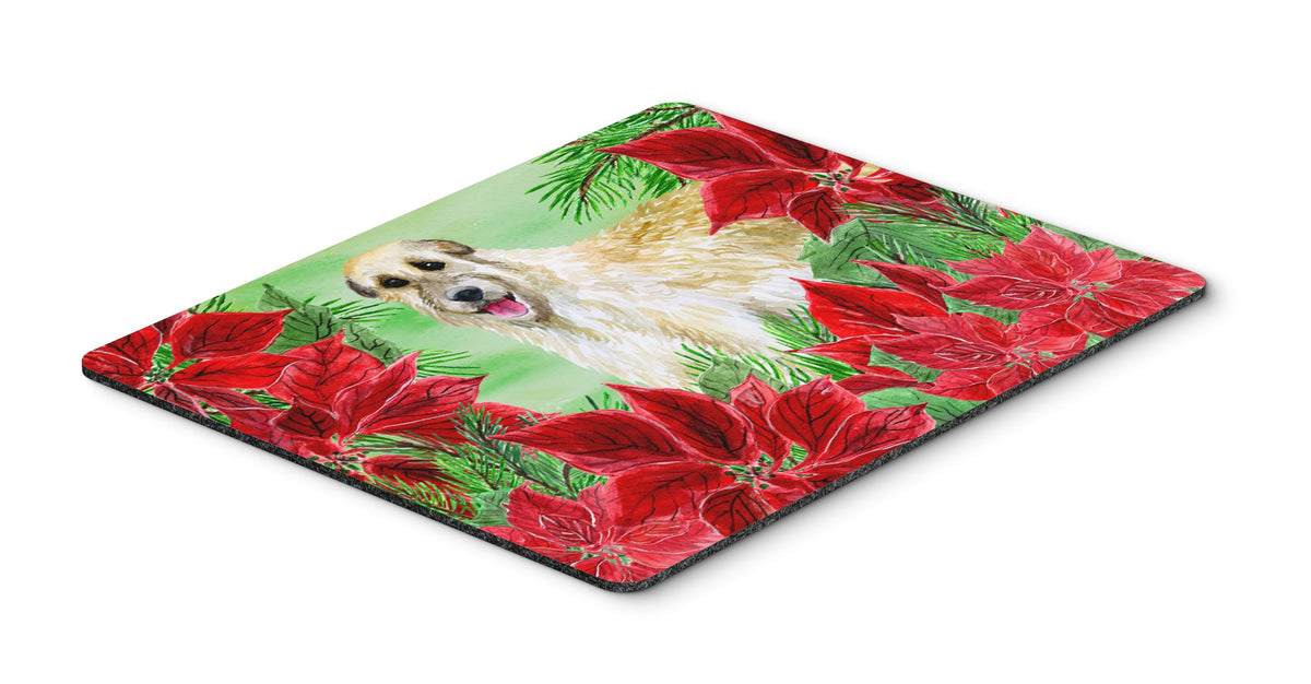 Irish Wolfhound Poinsettas Mouse Pad, Hot Pad or Trivet CK1318MP by Caroline&#39;s Treasures