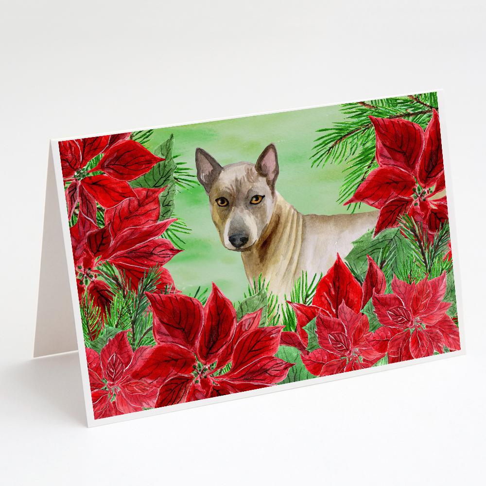 Buy this Thai Ridgeback Poinsettas Greeting Cards and Envelopes Pack of 8