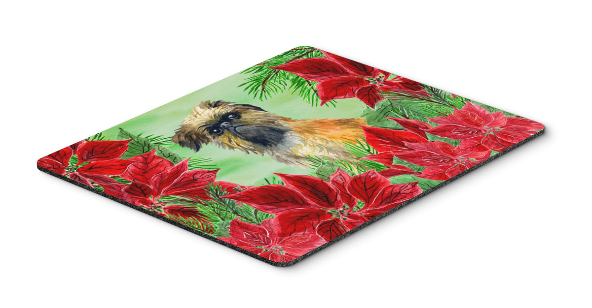 Brussels Griffon Poinsettas Mouse Pad, Hot Pad or Trivet CK1335MP by Caroline&#39;s Treasures