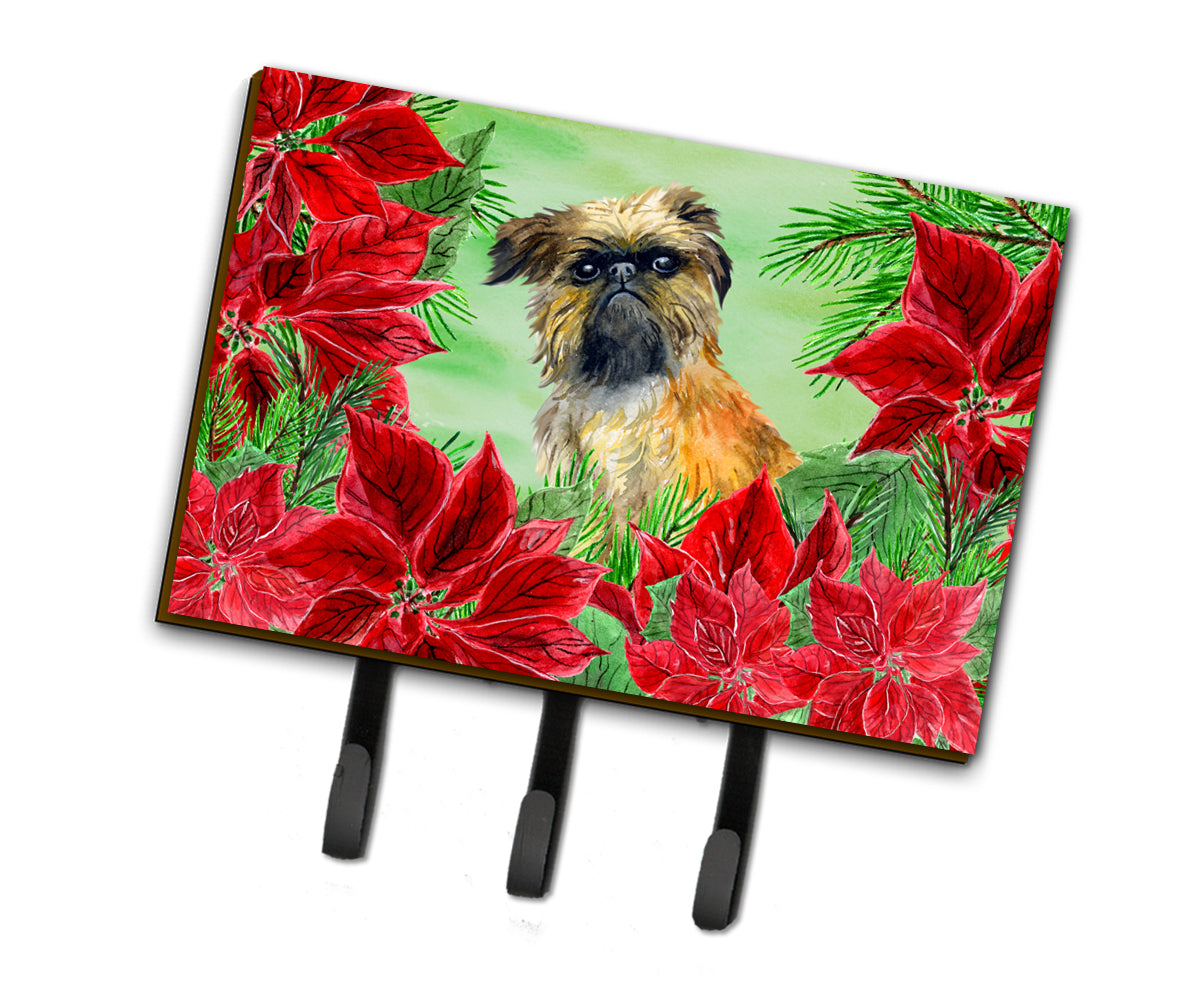 Brussels Griffon Poinsettas Leash or Key Holder CK1335TH68  the-store.com.