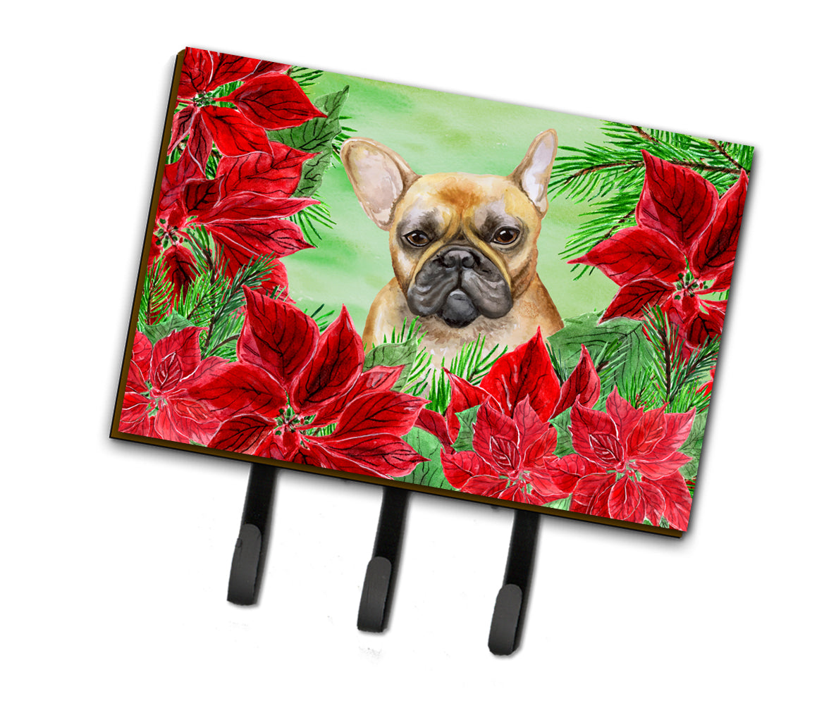 French Bulldog Poinsettas Leash or Key Holder CK1336TH68  the-store.com.