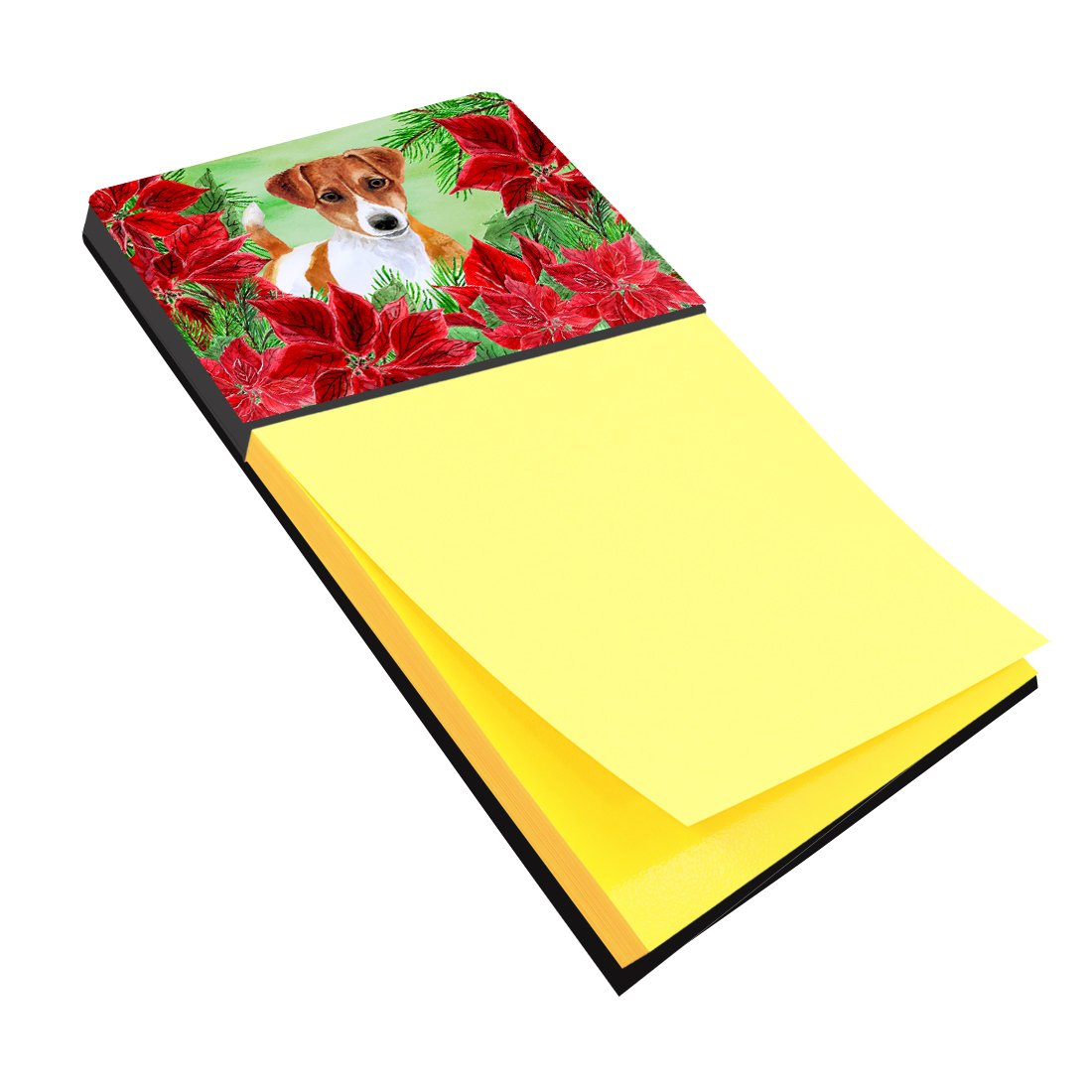 Jack Russell Terrier Poinsettas Sticky Note Holder CK1337SN by Caroline&#39;s Treasures