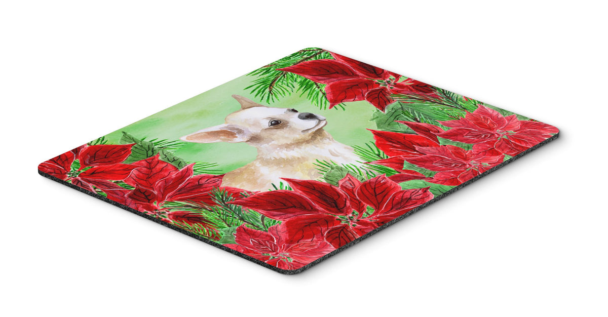 Chihuahua Leg up Poinsettas Mouse Pad, Hot Pad or Trivet CK1345MP by Caroline&#39;s Treasures