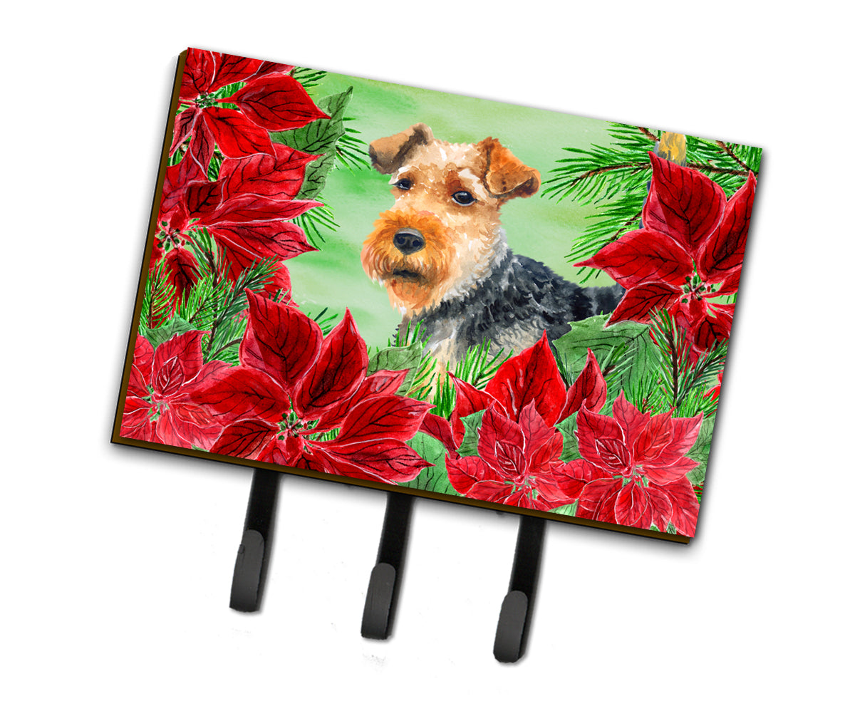 Welsh Terrier Poinsettas Leash or Key Holder CK1348TH68  the-store.com.