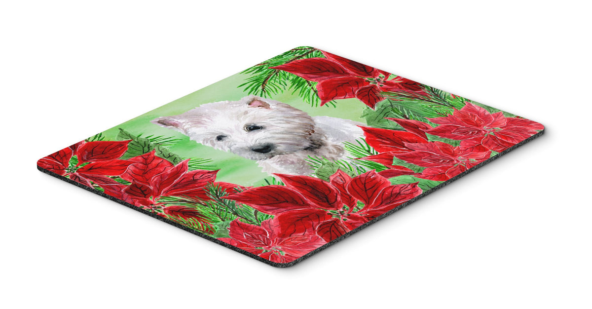 Westie Poinsettas Mouse Pad, Hot Pad or Trivet CK1349MP by Caroline&#39;s Treasures