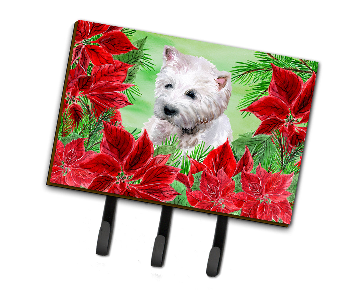 Westie Poinsettas Leash or Key Holder CK1349TH68  the-store.com.