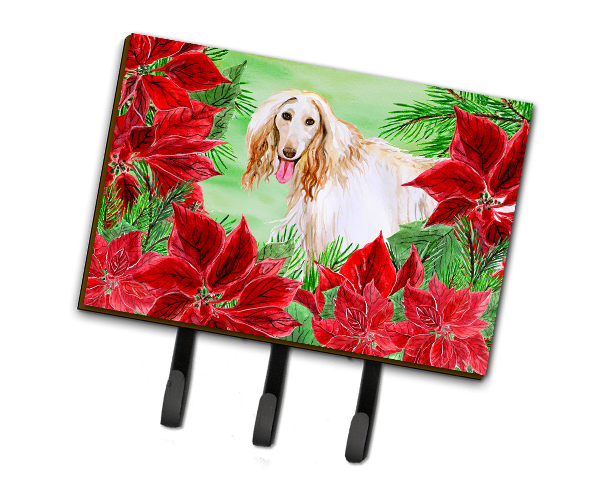 Afghan Hound Poinsettas Leash or Key Holder CK1350TH68  the-store.com.