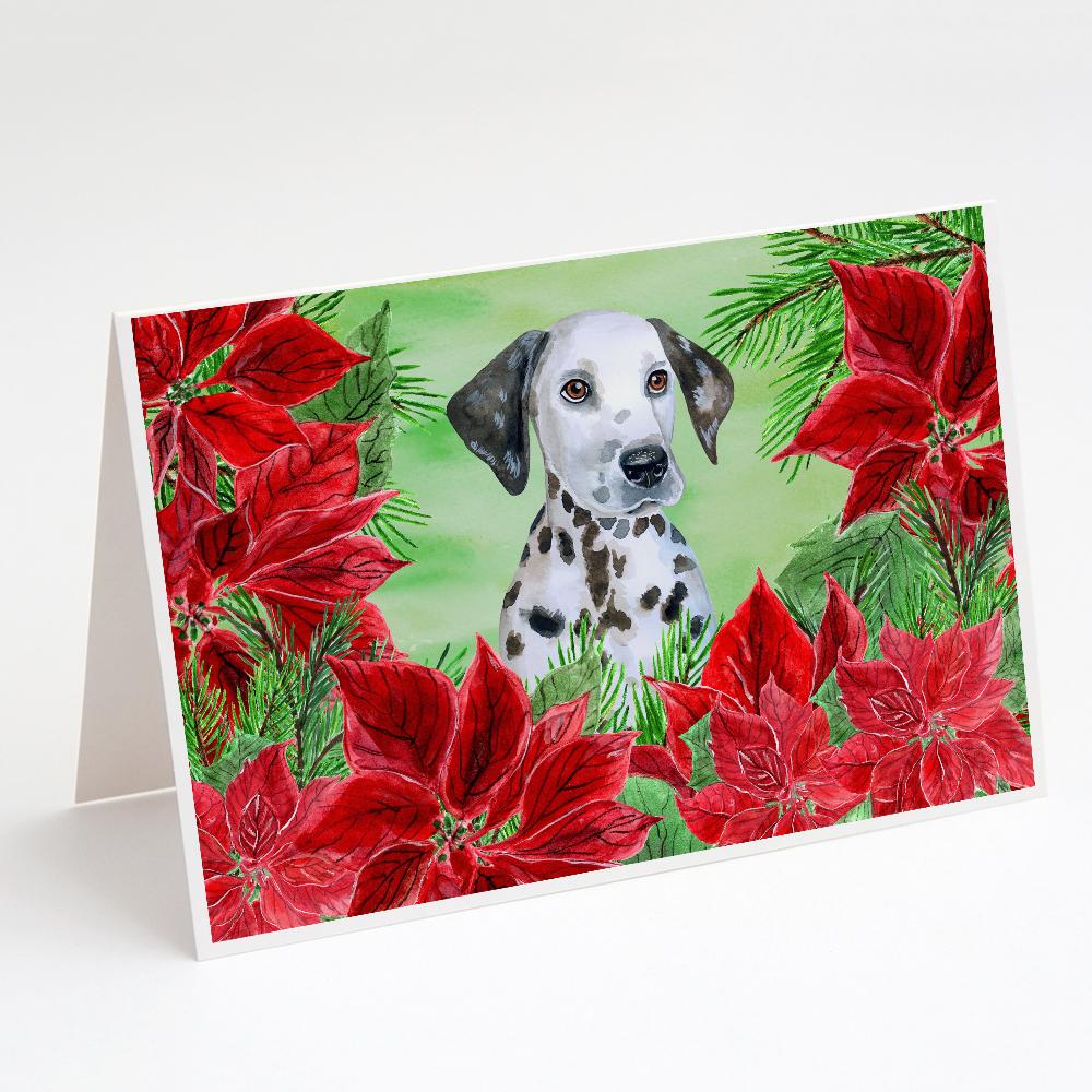 Buy this Dalmatian Puppy Poinsettas Greeting Cards and Envelopes Pack of 8