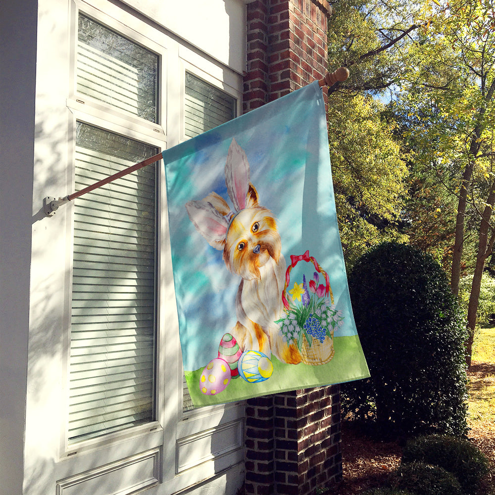 Yorkie Easter Bunny Flag Canvas House Size CK1372CHF